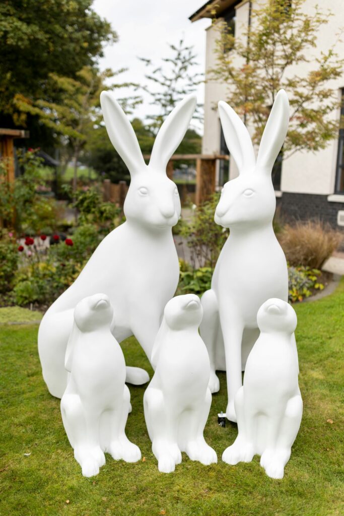 The Big Hop Trail - rabbits sculptures.
